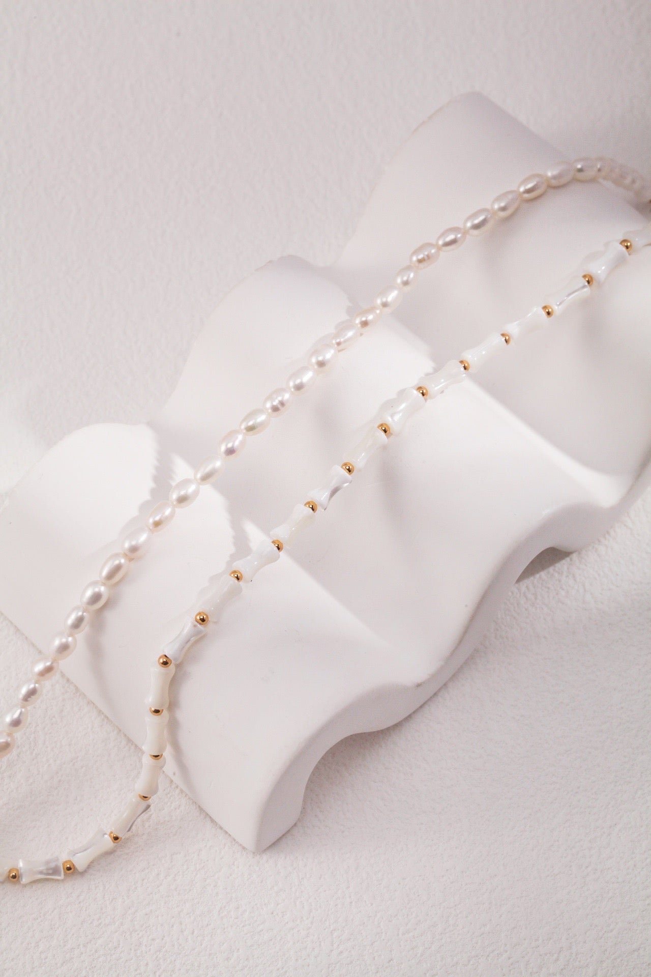 Orchid Bamboo Pearl Necklace