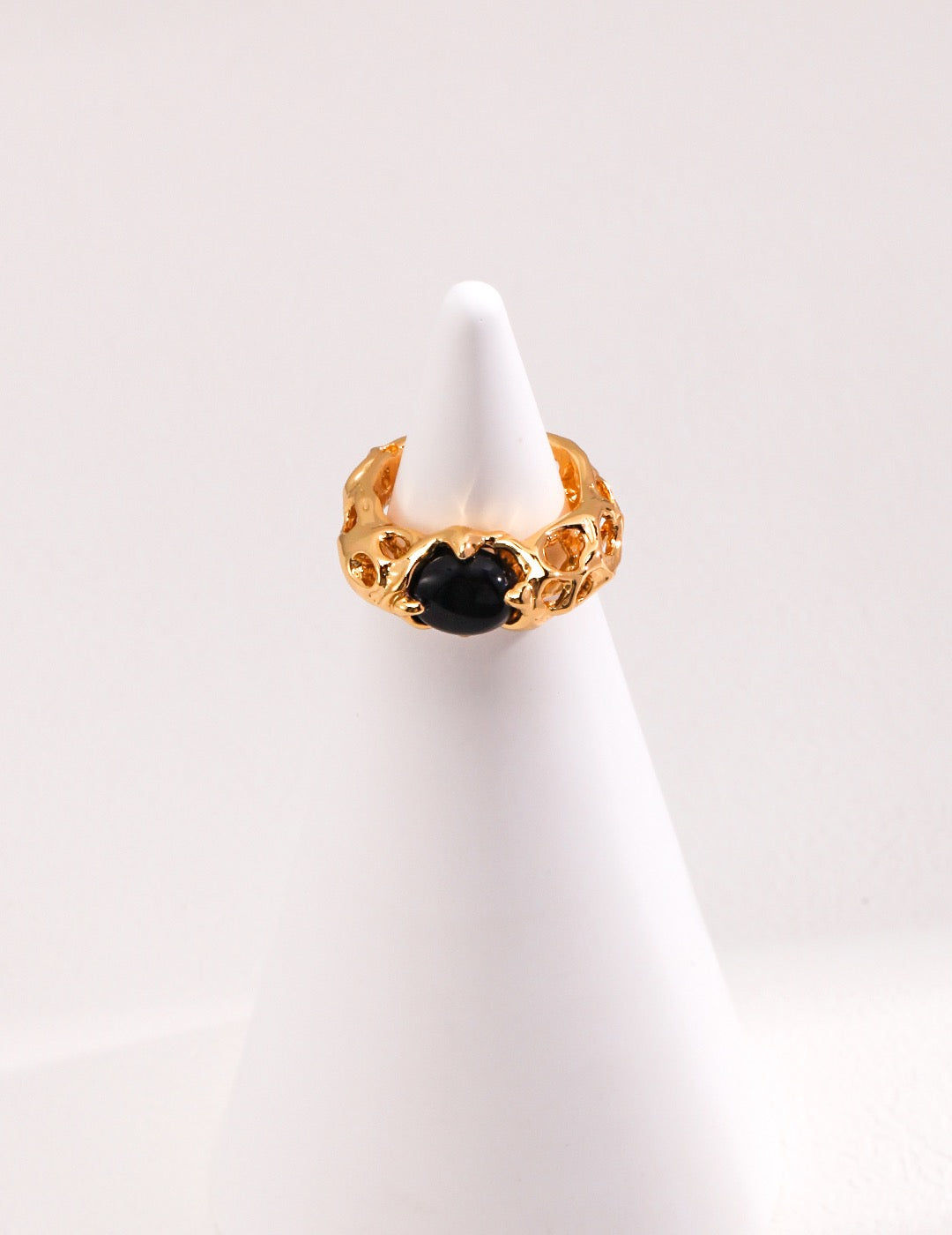 Black agate ring